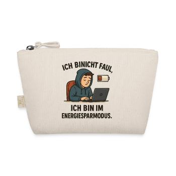 Ich bin nicht faul - Bio-Täschchen - Natur - Vorne