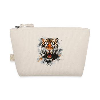 Tiger Tigerkopf Raubtier Natur Wildnis Splash - Bio-Täschchen - Natur - Vorne