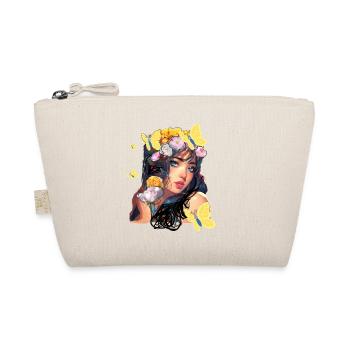 Woman, flowers, Asian, illustration, butterfly - Organic Pouch - nature - Front