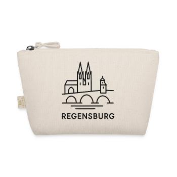 Regensburg Skyline Silhouette - Bio-Täschchen - Natur - Vorne