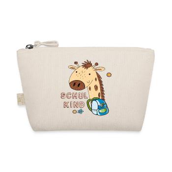 Cute Giraffe Back to School Design - Organic Pouch - nature - Front
