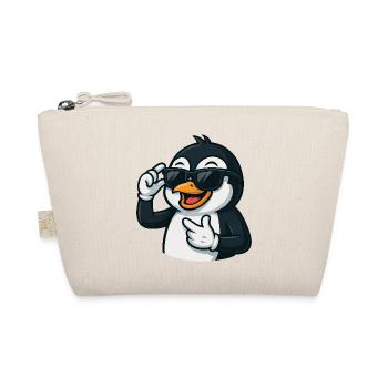 Cool penguin with sunglasses cartoon arctic - Organic Pouch - nature - Front