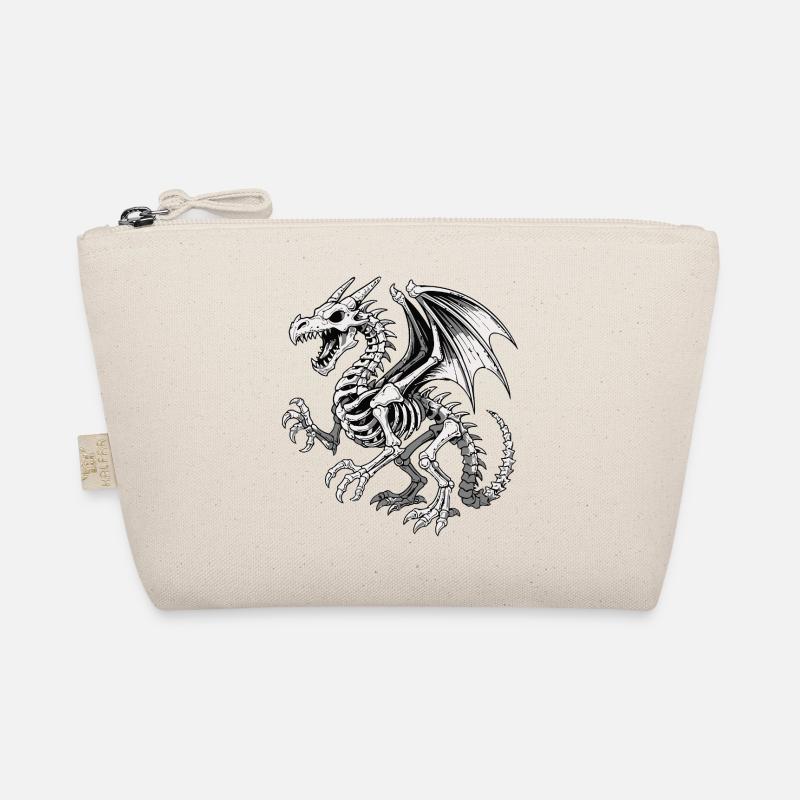 Celestial Dragon Skeleton Illustration Organic Pouch