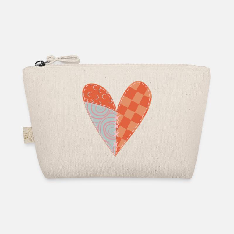 Patchwork Herz Nr 5 Bio-Täschchen