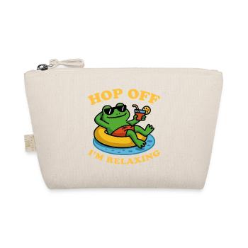 Relaxing Frog - Hop Off I'm relaxing - Organic Pouch - nature - Front
