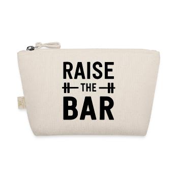 Raise The Bar Motivational Gym Quote - Organic Pouch - nature - Front