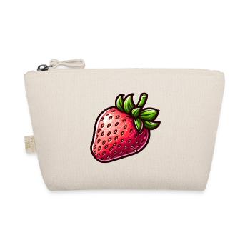 Bursting Strawberry Vintage Illustration - Organic Pouch - nature - Front