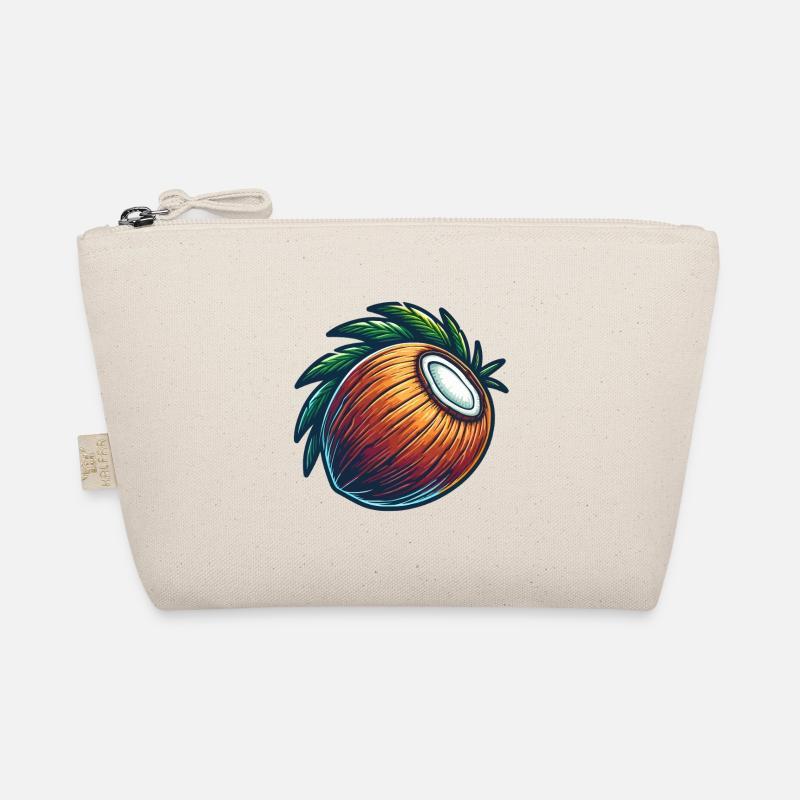 Walnut Tropical Fruit Illustration Organic Pouch