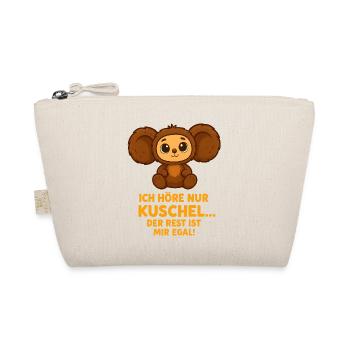 Cuddly bear with saying - Organic Pouch - nature - Front