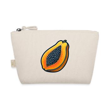 Halb Papaya Pop Art - Bio-Täschchen - Natur - Vorne