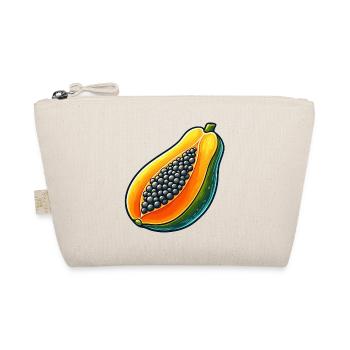 Vibrant and Colorful Papaya Design - Organic Pouch - nature - Front