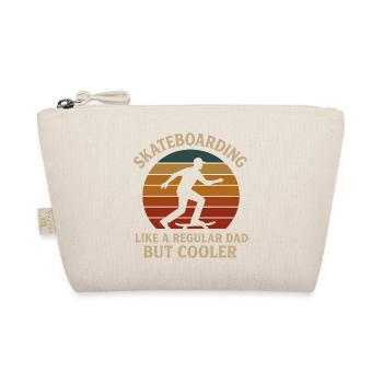 Skateboarding Dad Cool Retro Design - Organic Pouch - nature - Front