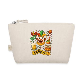 Colorful carnival clown with drum - Organic Pouch - nature - Front