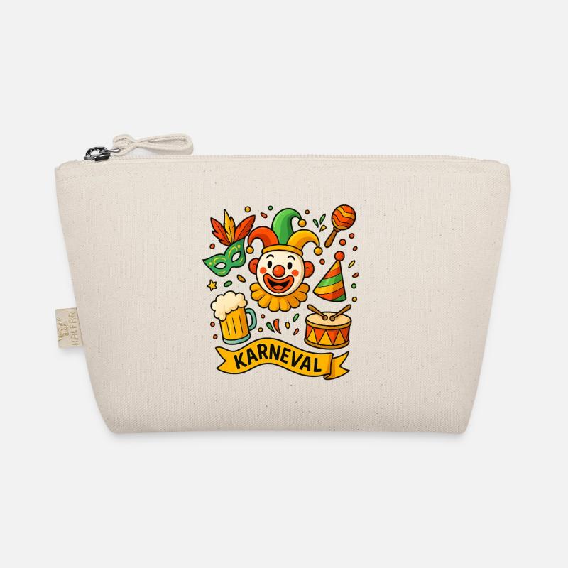 Bunter Karnevals Clown mit Trommel - Bio-Täschchen - Natur
