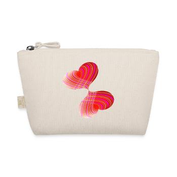 Hearts in Love | Couple | Love | Gift - Organic Pouch - nature - Front
