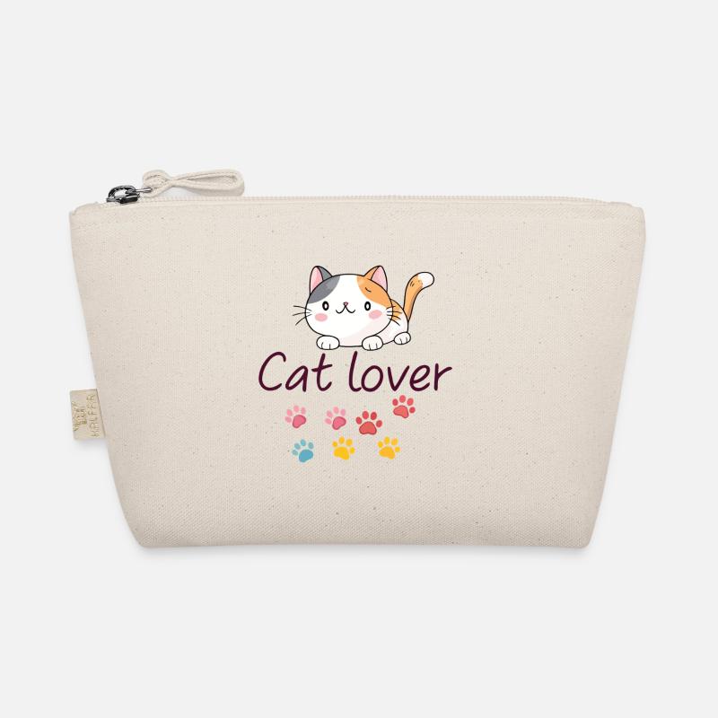 Chaton mignon avec empreintes colorées Trousse biologique