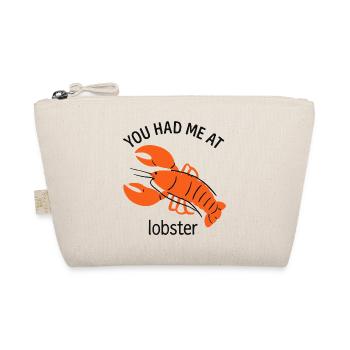 Humorous Lobster Illustration Tee - Organic Pouch - nature - Front