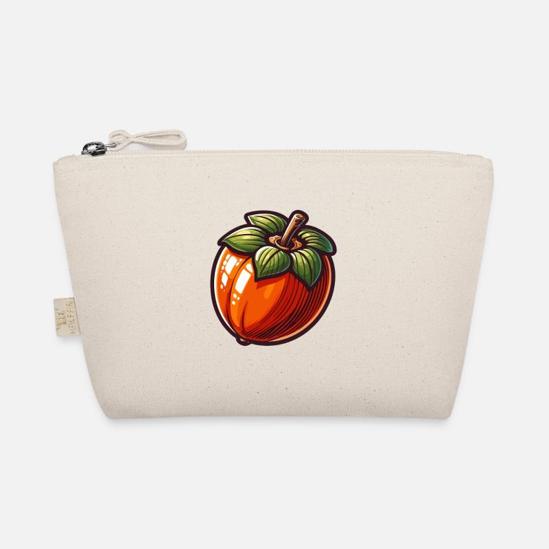 Stylized khaki with drawn leaves Organic Pouch