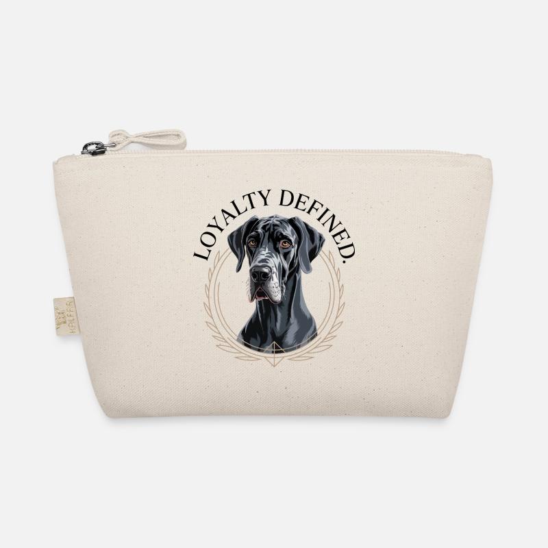 Loyal Great Dane Guardian Design - Organic Pouch - nature