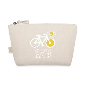 Kreatives Fahrrad mit Lichtbirne Design - Bio-Täschchen - Natur - Vorne