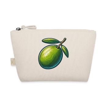 Illustration d'une Olive verte stylisée - Trousse biologique - nature - Devant