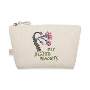 Cactus with flower and saying - Organic Pouch - nature - Front