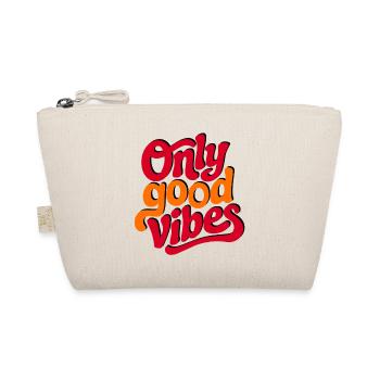 Positive Vibes Design lettré à la main - Trousse biologique - nature - Devant