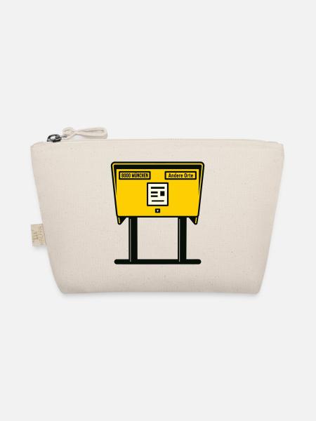 Munich Yellow Mailbox - Organic Pouch - nature - Front