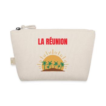 T-shirt La Réunion soleil et palmiers - Trousse biologique - nature - Devant