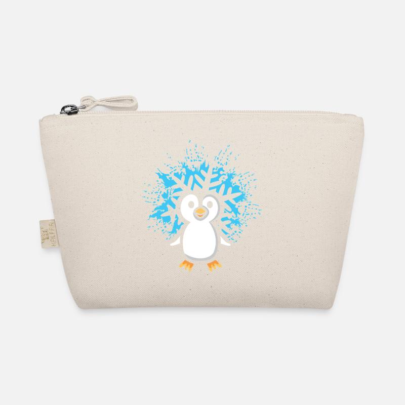 Pingouin avec flocon de neige dessin animé Trousse biologique