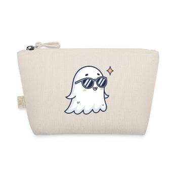 Chic ghost with glasses - Organic Pouch - nature - Front