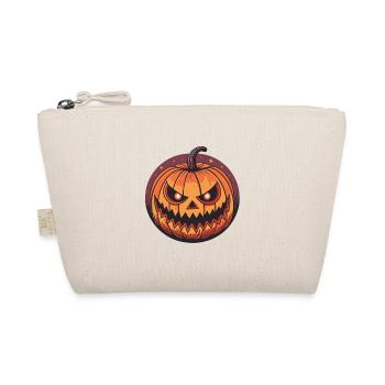 Scary Jack O Lantern Pumpkin - Organic Pouch - nature - Front