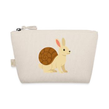 Cute Snail Rabbit - Organic Pouch - nature - Front
