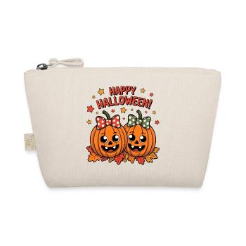 Cheerful pumpkins with bows - Organic Pouch - nature - Front