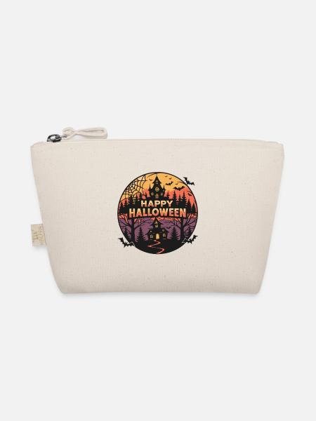 Halloween Ghostly Castle - Organic Pouch - nature - Front