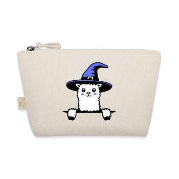 Llama Wizard Cute Look Magical Witch Hat Cute - Organic Pouch - nature - Front
