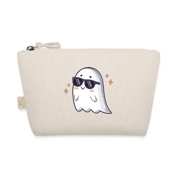 Fantôme rétro lunettes noires kawaii - Trousse biologique - nature - Devant