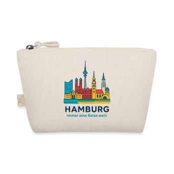 Hamburg Skyline Immer eine Reise wert - Bio-Täschchen - Natur - Vorne