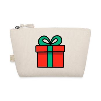 Neon Red Gift Box with Glossy Ribbon - Organic Pouch - nature - Front