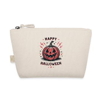 Kürbis Retro Happy Halloween - Bio-Täschchen - Natur - Vorne
