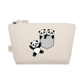 Panda Rescue Fall Pocket - Organic Pouch - nature - Front