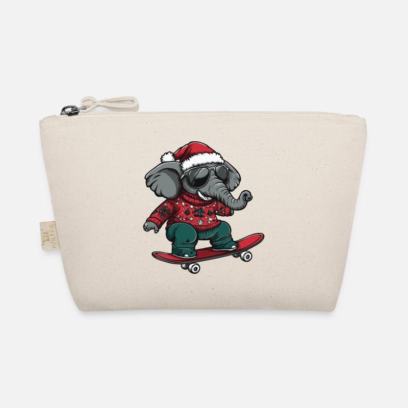 Elephant Christmas Funny Organic Pouch
