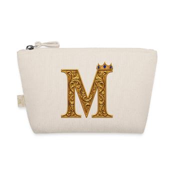 Baroque gold M monogram - Organic Pouch - nature - Front