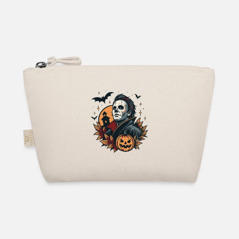 Halloween Skull Night Mask Organic Pouch