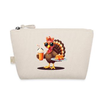 Thanksgiving Turkey with Sunglasses - Organic Pouch - nature - Front