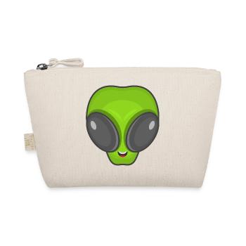 Green Alien Head - Organic Pouch - nature - Front