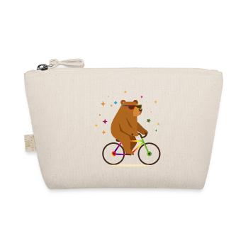 Cool Bear on Bike – Humor & Outdoor Style - Organic Pouch - nature - Front
