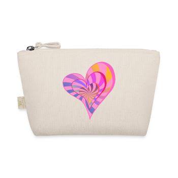 Colorful Layered Heart Aesthetic Design - Organic Pouch - nature - Front