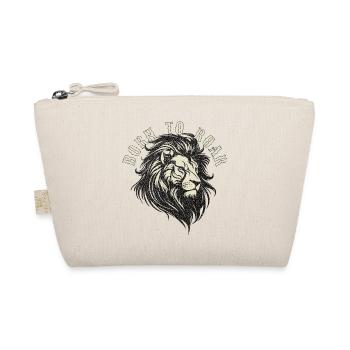 🦁Born to Roar – Proverbs 28:1 Christian Lion - Organic Pouch - nature - Front