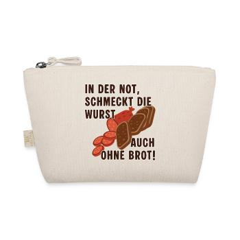 Wurst Ohne Brot Spruch Illustration - Bio-Täschchen - Natur - Vorne